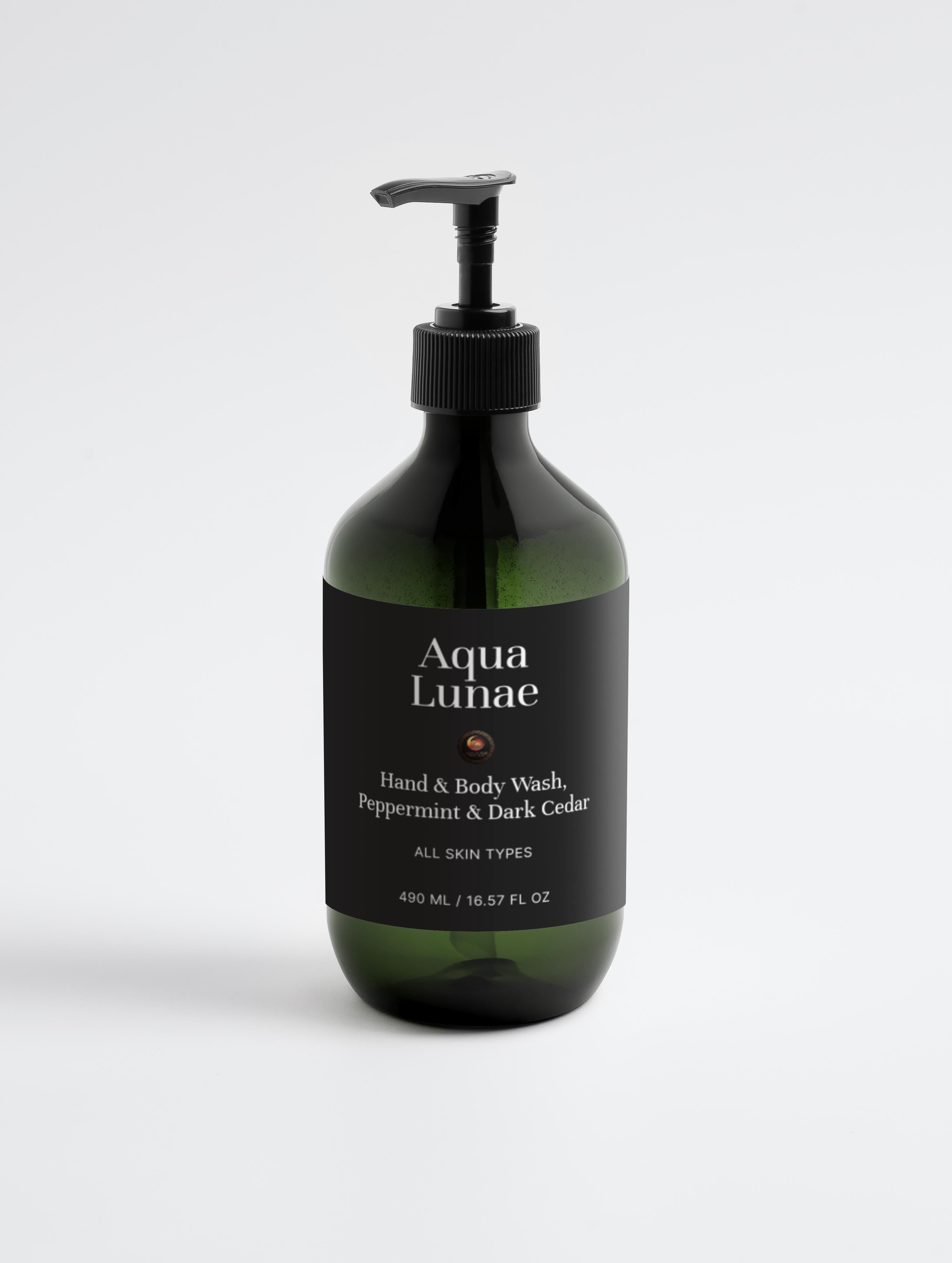 Hand & Body Wash, Peppermint & Dark Cedar